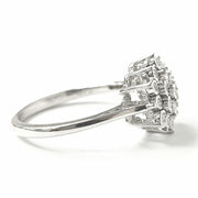 Load image into Gallery viewer, 9ct White Gold Flower Cluster Ring 0.10ct
