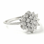 Load image into Gallery viewer, 9ct White Gold Flower Cluster Ring 0.10ct
