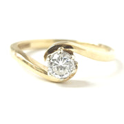 Load image into Gallery viewer, 9ct Yellow Gold Diamond Solitaire Ring
