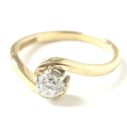 Load image into Gallery viewer, 9ct Yellow Gold Diamond Solitaire Ring
