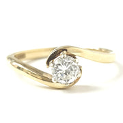 Load image into Gallery viewer, 9ct Yellow Gold Diamond Solitaire Ring
