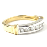 Load image into Gallery viewer, 18ct Yellow &amp; White Gold Diamond Half Eternity Ring
