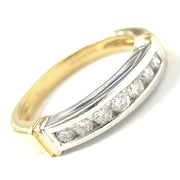 Load image into Gallery viewer, 18ct Yellow &amp; White Gold Diamond Half Eternity Ring
