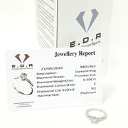 Load image into Gallery viewer, Platinum Princess Cut Diamond Ring 0.50ct
