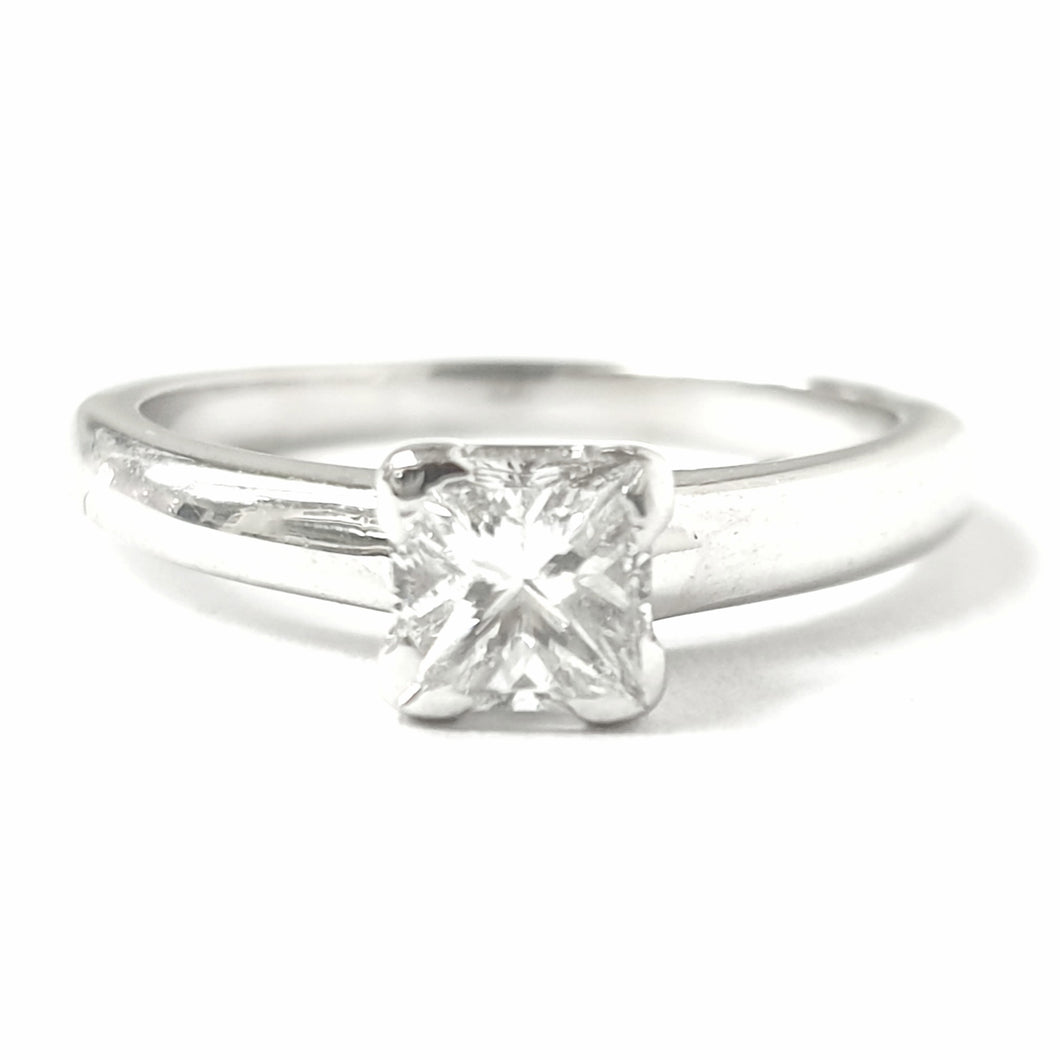 Platinum Princess Cut Diamond Ring 0.50ct