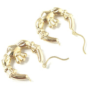 Load image into Gallery viewer, 9ct Gold Claddagh Hoops
