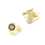 Load image into Gallery viewer, 9ct Gold Bee &amp; Honey Studs
