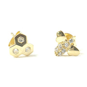 Load image into Gallery viewer, 9ct Gold Bee &amp; Honey Studs

