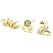 Load image into Gallery viewer, 9ct Gold Bee &amp; Honey Studs
