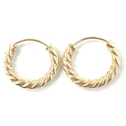 Load image into Gallery viewer, 9ct Gold Sleeper Hoops
