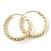Load image into Gallery viewer, 9ct Gold Sleeper Hoops
