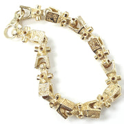 Load image into Gallery viewer, 9ct Gold Lego Bracelet

