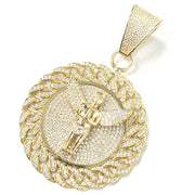 Load image into Gallery viewer, 9ct Gold Angel Disc Pendant
