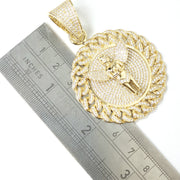 Load image into Gallery viewer, 9ct Gold Angel Disc Pendant
