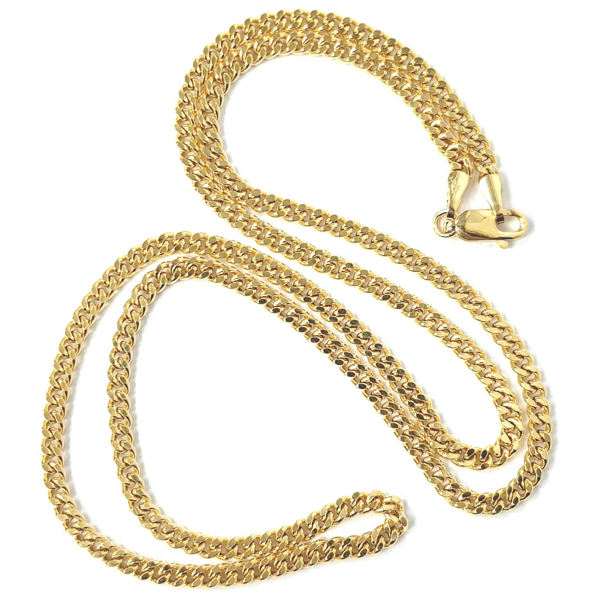thumbnail image 2 of 9ct Yellow Gold Franco Chain Necklace – 22 Inch – UK Hallmarked – Made In Italy 2 of 5
