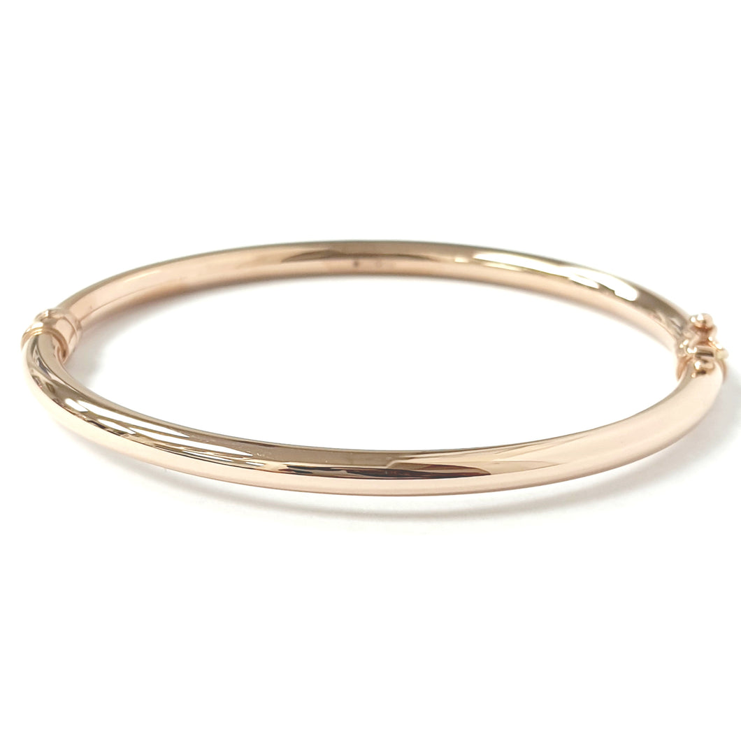 9ct Rose Gold Plain Bangle