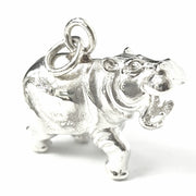 Load image into Gallery viewer, Silver Hippopotamus Pendant
