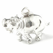 Load image into Gallery viewer, Silver Hippopotamus Pendant
