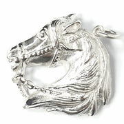 Load image into Gallery viewer, Silver Horse Head Pendant
