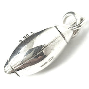 Load image into Gallery viewer, Silver Rugby Ball Pendant
