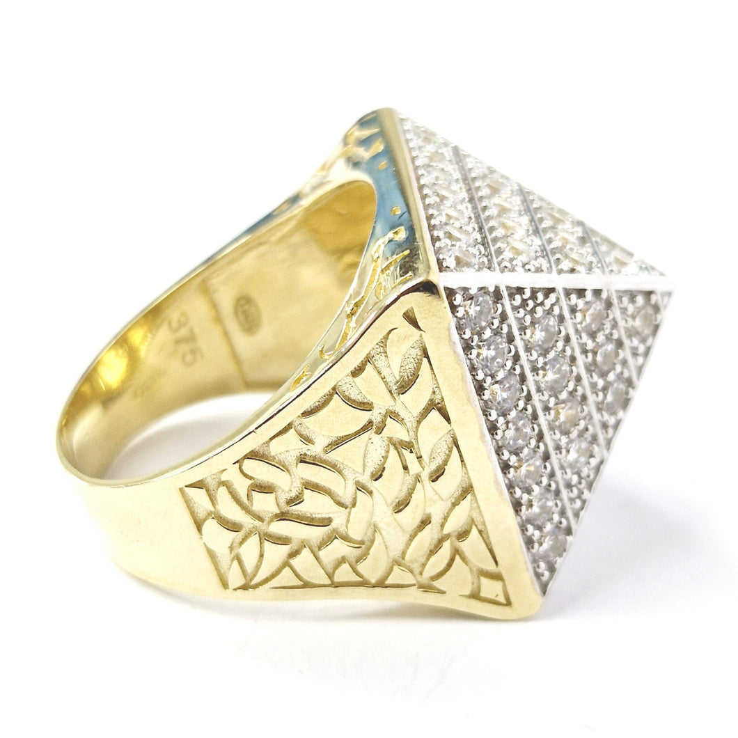9ct Gold Pyramid Ring