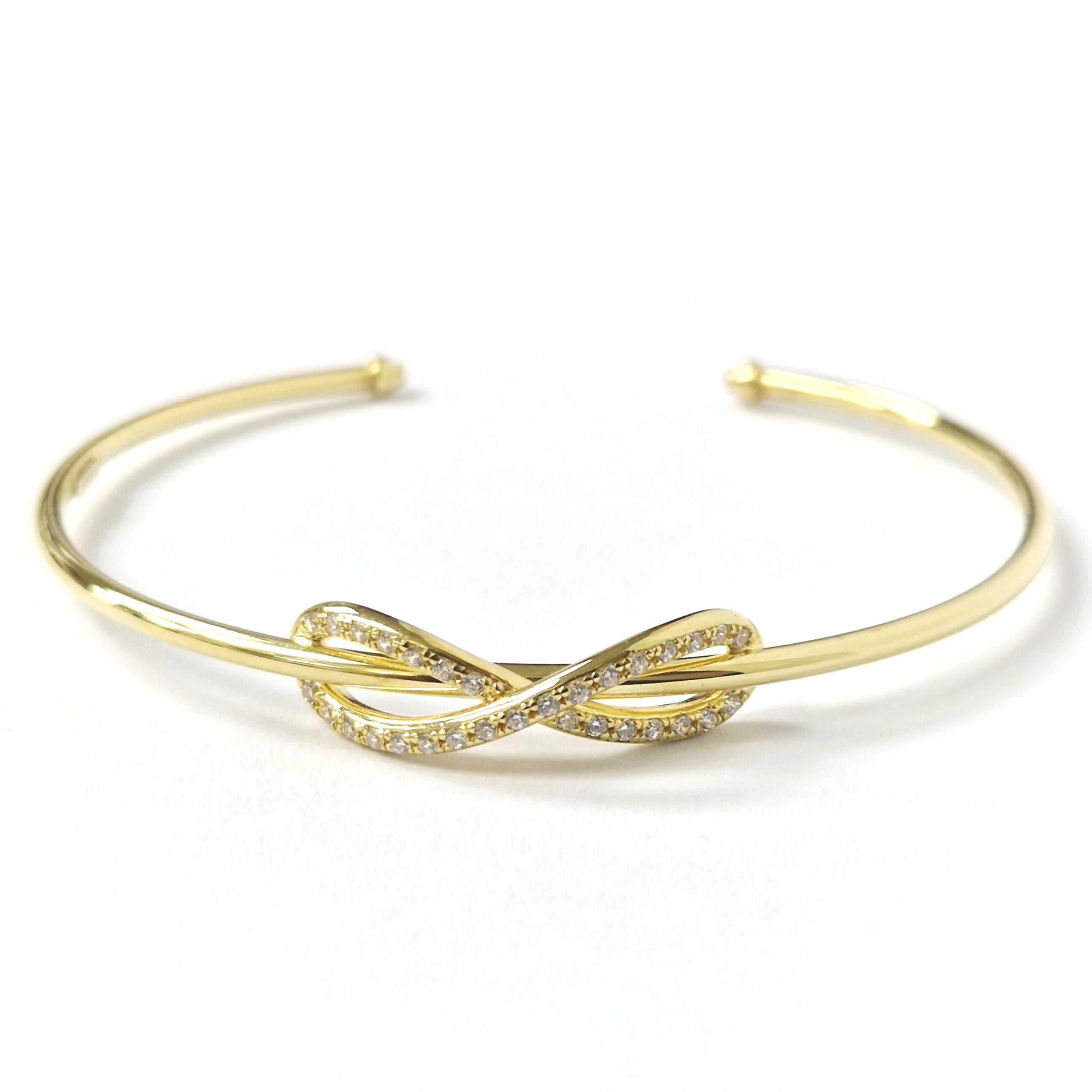 9ct Gold Open Infinity Bangle – Albone