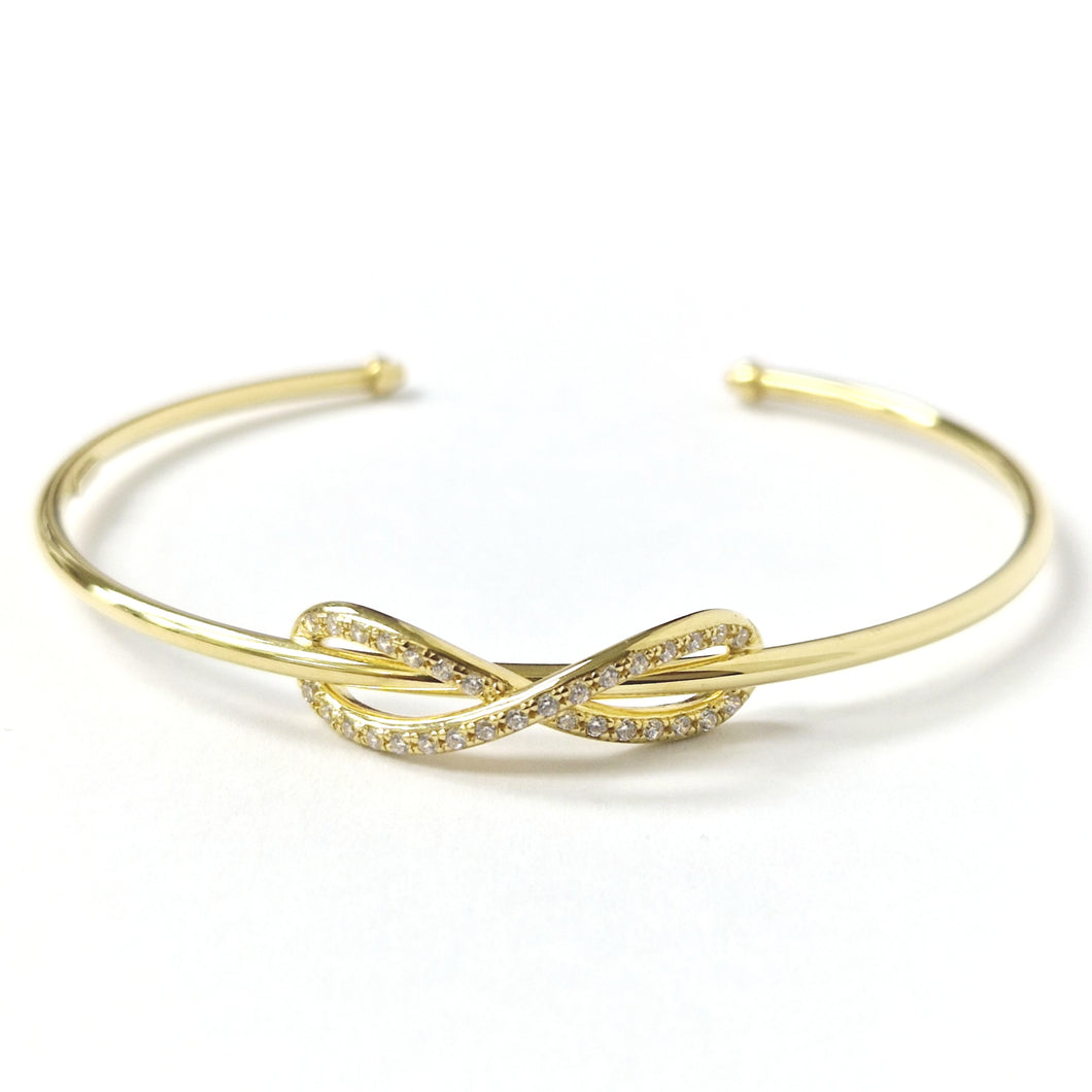 9ct Yellow Gold Infinity Bangle
