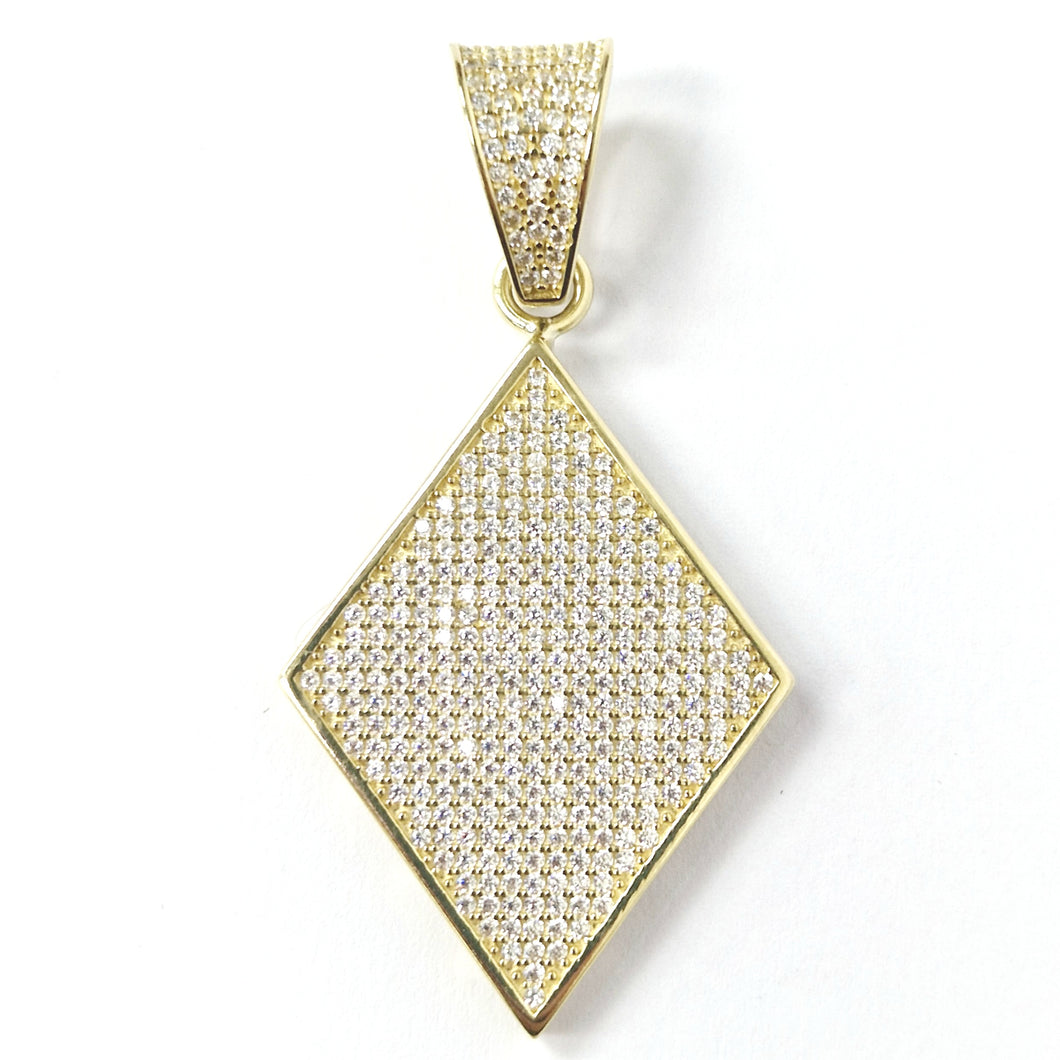 9ct Gold Diamond Shape Pendant