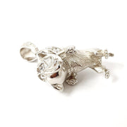 Load image into Gallery viewer, Silver Bulldog Pendant
