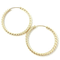 9ct Gold Sleeper Hoops