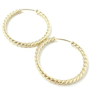 Load image into Gallery viewer, 9ct Gold Sleeper Hoops

