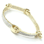 Load image into Gallery viewer, 9ct Gold Spanner Bone Bangle
