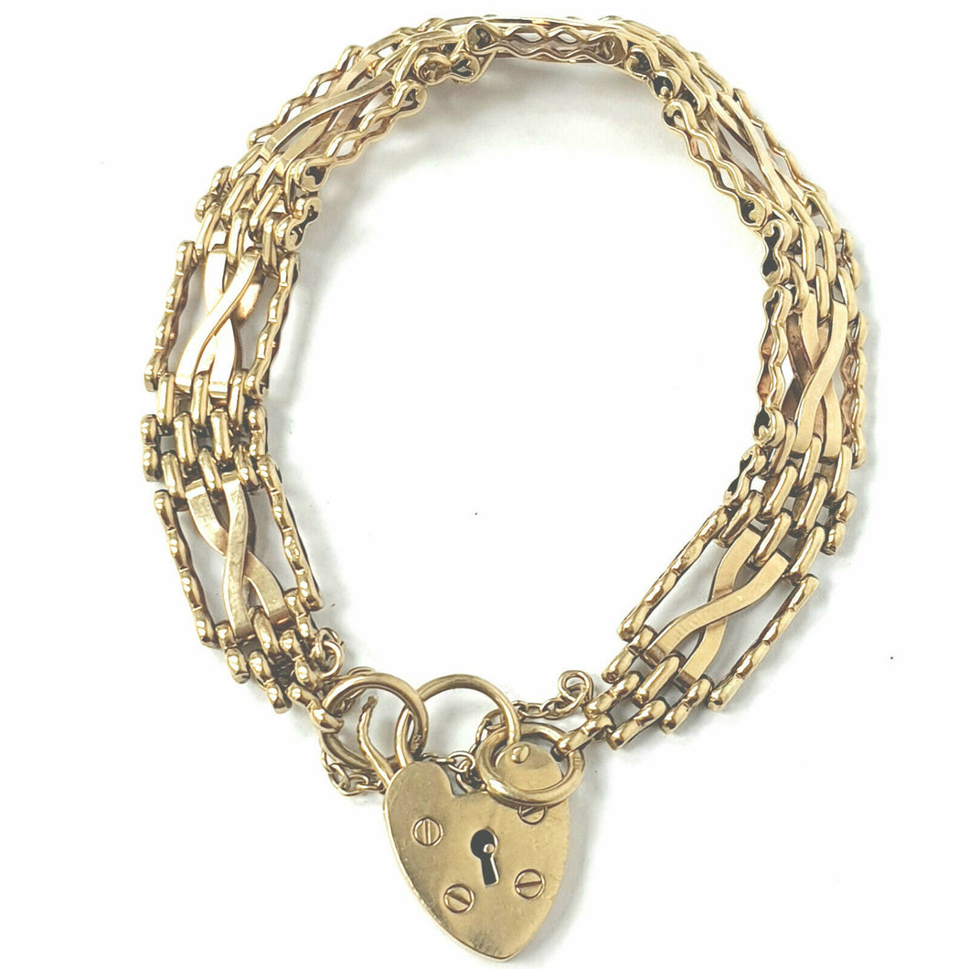 9ct Gold Gate Bracelet