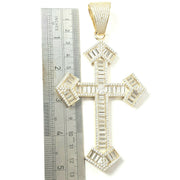 Load image into Gallery viewer, 9ct Gold Cubic Zirconia Cross Pendant
